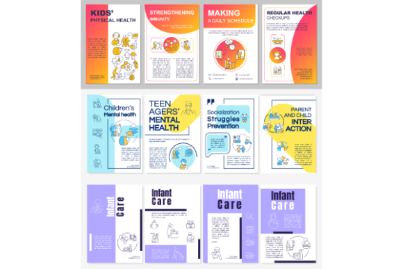 Children Mental Health Brochure Bundle: A Design Resource for Awareness and Education