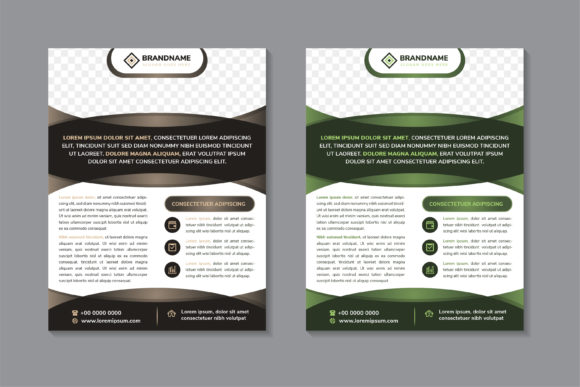 Curve Vertical Flyer Brown Green: Integrating Professional Design Assets into Business Workflows