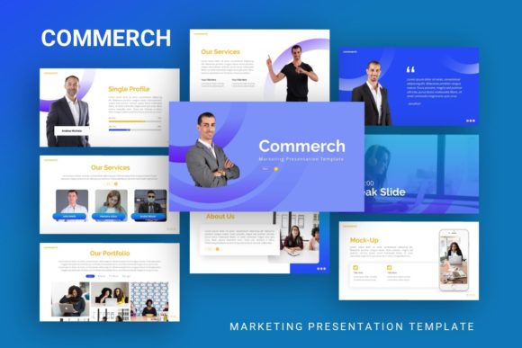 Elevating Visual Communication with the Commerch Marketing Presentation Template