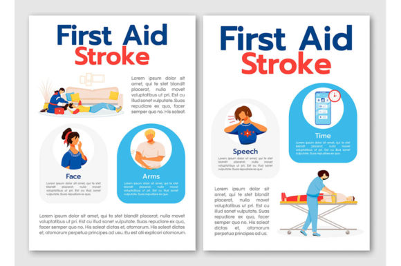 First Aid for Stroke Flat Brochure: Designing Effective Emergency Resources