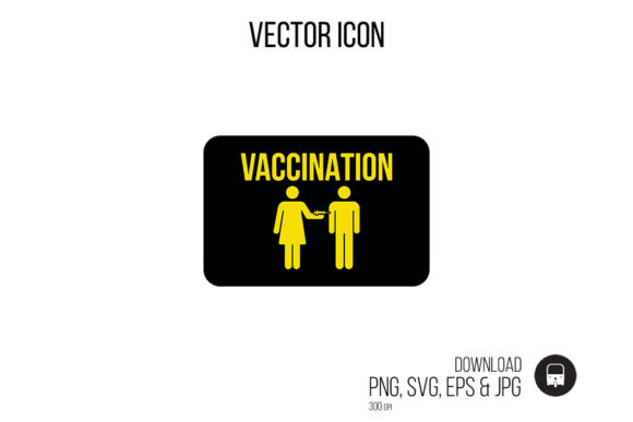 Flu Jab Poster Icon Vector with Vaccine Assets