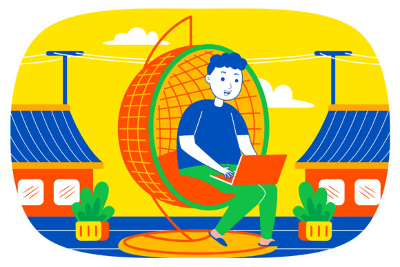 Weekend Fun Vector Illustration 22: Elevating Visual Projects with Editable Flat Design